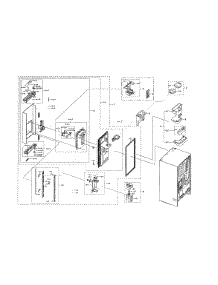 Left Refrigerator Door parts for Samsung Bottom-Mount Refrigerator RF28R7351SR/AA-00 from AppliancePartsPros.com
