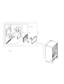 Freezer Door parts for Samsung Bottom-Mount Refrigerator RF28R7351SR/AA-00 from AppliancePartsPros.com