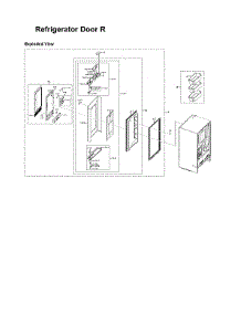Right Refrigerator Door Parts parts for Samsung Bottom-Mount Refrigerator RF28R7551DT/AA-00 from AppliancePartsPros.com