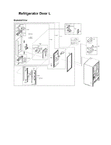 Left Refrigerator Door Parts parts for Samsung Bottom-Mount Refrigerator RF28R7551DT/AA-00 from AppliancePartsPros.com
