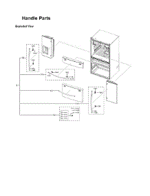 Handle Parts parts for Samsung Bottom-Mount Refrigerator RF28R7551DT/AA-00 from AppliancePartsPros.com