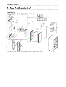 Left Refrigerator Door Parts parts for Samsung Bottom-Mount Refrigerator RF28R7551SG/AA-00 from AppliancePartsPros.com