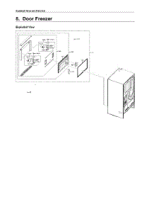 Freezer Door Parts parts for Samsung Bottom-Mount Refrigerator RF28R7551SG/AA-00 from AppliancePartsPros.com