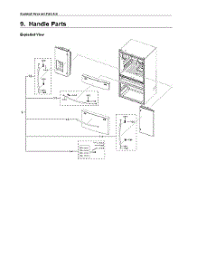Handle Parts parts for Samsung Bottom-Mount Refrigerator RF28R7551SG/AA-00 from AppliancePartsPros.com