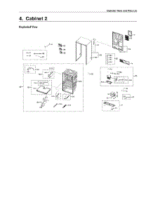 Cabinet 2 Assy parts for Samsung Bottom-Mount Refrigerator RF28R7551SR/AA-00 from AppliancePartsPros.com