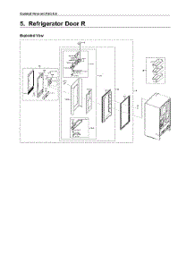 Right Refrigerator Door Assy parts for Samsung Bottom-Mount Refrigerator RF28R7551SR/AA-00 from AppliancePartsPros.com