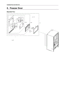Freezer Door Assy parts for Samsung Bottom-Mount Refrigerator RF28R7551SR/AA-00 from AppliancePartsPros.com