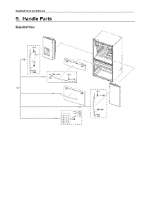 Handle Assy parts for Samsung Bottom-Mount Refrigerator RF28R7551SR/AA-00 from AppliancePartsPros.com