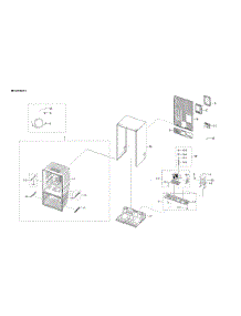 Cabinet 2 Parts parts for Samsung Bottom-Mount Refrigerator RF28T5101WW/AA-00 from AppliancePartsPros.com