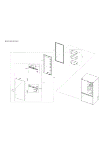 Right Refrigerator Door Parts parts for Samsung Bottom-Mount Refrigerator RF28T5101WW/AA-00 from AppliancePartsPros.com