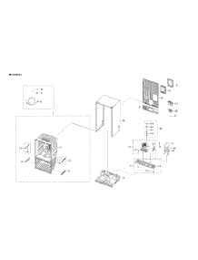 Cabinet 2 Parts parts for Samsung Bottom-Mount Refrigerator RF28T5F01SG/AA-00 from AppliancePartsPros.com
