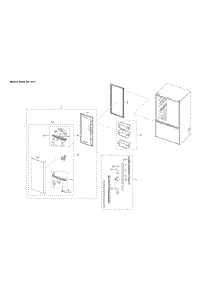 Left Refrigerator Door Parts parts for Samsung Bottom-Mount Refrigerator RF28T5F01SG/AA-00 from AppliancePartsPros.com