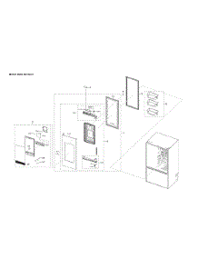 Right Refrigerator Door Parts parts for Samsung Bottom-Mount Refrigerator RF28T5F01SG/AA-00 from AppliancePartsPros.com