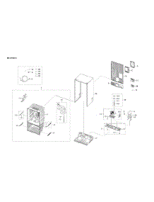 Cabinet 2 Parts parts for Samsung Bottom-Mount Refrigerator RF28T5F01SR/AA-00 from AppliancePartsPros.com