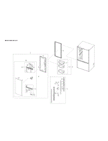 Left Refrigerator Door Parts parts for Samsung Bottom-Mount Refrigerator RF28T5F01SR/AA-00 from AppliancePartsPros.com