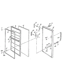 Door parts for Northland Upright Freezer RF293A/1468 from AppliancePartsPros.com