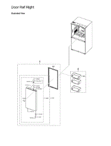 Right Refrigerator Door Parts parts for Samsung Bottom-Mount Refrigerator RF29A9671SG/AA-00 from AppliancePartsPros.com