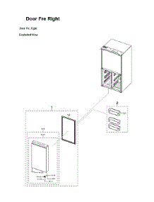Right Freezer Door Parts parts for Samsung Bottom-Mount Refrigerator RF29A9671SG/AA-00 from AppliancePartsPros.com