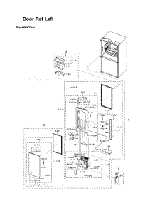 Left Refrigerator Door Parts parts for Samsung Bottom-Mount Refrigerator RF29A9671SR/AA-00 from AppliancePartsPros.com