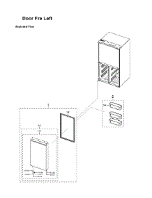 Left Freezer Door Parts parts for Samsung Bottom-Mount Refrigerator RF29A9671SR/AA-00 from AppliancePartsPros.com