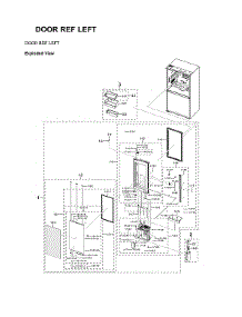 Left Refrigerator Door Parts parts for Samsung Bottom-Mount Refrigerator RF29A967512/AA-00 from AppliancePartsPros.com