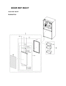 Right Refrigerator Door Parts parts for Samsung Bottom-Mount Refrigerator RF29A967512/AA-00 from AppliancePartsPros.com