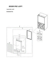 Left Freezer Door Parts parts for Samsung Bottom-Mount Refrigerator RF29A967512/AA-00 from AppliancePartsPros.com