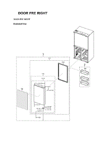 Right Freezer Door Parts parts for Samsung Bottom-Mount Refrigerator RF29A967512/AA-00 from AppliancePartsPros.com