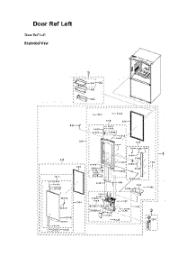 Left Refrigerator Door Parts parts for Samsung Bottom-Mount Refrigerator RF29A9771SG/AA-00 from AppliancePartsPros.com