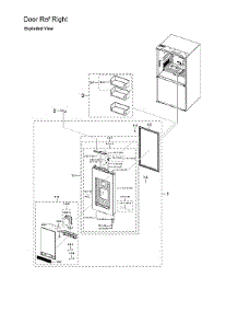 Right Refrigerator Door Parts parts for Samsung Bottom-Mount Refrigerator RF29A9771SG/AA-00 from AppliancePartsPros.com