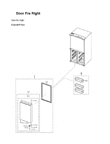 Right Freezer Door Parts parts for Samsung Bottom-Mount Refrigerator RF29A9771SG/AA-00 from AppliancePartsPros.com