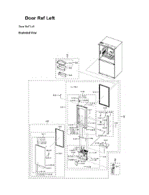 Left Refrigerator Door Parts parts for Samsung Bottom-Mount Refrigerator RF29A9771SR/AA-00 from AppliancePartsPros.com