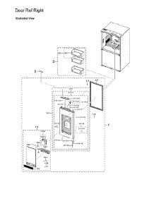 Right Refrigerator Door Parts parts for Samsung Bottom-Mount Refrigerator RF29A9771SR/AA-00 from AppliancePartsPros.com
