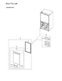 Left Freezer Door Parts parts for Samsung Bottom-Mount Refrigerator RF29A9771SR/AA-00 from AppliancePartsPros.com