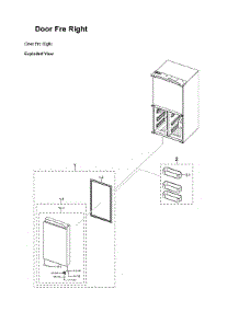 Right Freezer Door Parts parts for Samsung Bottom-Mount Refrigerator RF29A9771SR/AA-00 from AppliancePartsPros.com