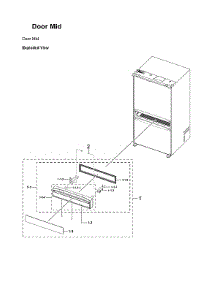 Mid Door Parts parts for Samsung Bottom-Mount Refrigerator RF29BB820012/AA-00 from AppliancePartsPros.com