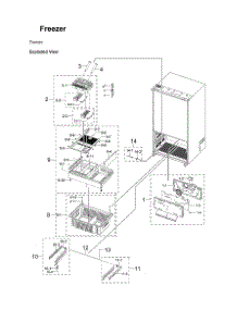 Freezer Parts parts for Samsung Bottom-Mount Refrigerator RF29BB8200AP/AA-00 from AppliancePartsPros.com