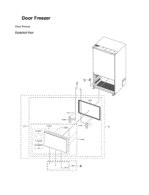 Freezer Door Parts parts for Samsung Bottom-Mount Refrigerator RF29BB8200AP/AA-00 from AppliancePartsPros.com