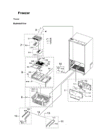Freezer Parts parts for Samsung Bottom-Mount Refrigerator RF29BB8200QL/AA-00 from AppliancePartsPros.com