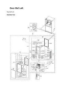 Left Refrigerator Door Parts parts for Samsung Bottom-Mount Refrigerator RF29BB860012/AA-00 from AppliancePartsPros.com