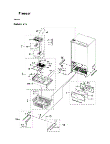 Freezer Parts parts for Samsung Bottom-Mount Refrigerator RF29BB89008M/AA-00 from AppliancePartsPros.com