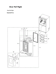 Right Refrigerator Door Parts parts for Samsung Bottom-Mount Refrigerator RF29BB89008M/AA-00 from AppliancePartsPros.com