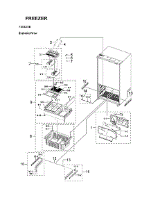 Freezer Parts parts for Samsung Bottom-Mount Refrigerator RF29BB8900AC/AA-00 from AppliancePartsPros.com