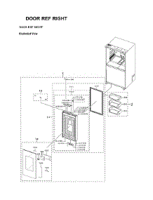 Right Refrigerator Door Parts parts for Samsung Bottom-Mount Refrigerator RF29BB8900AC/AA-00 from AppliancePartsPros.com