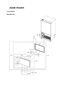 Freezer Door Parts parts for Samsung Bottom-Mount Refrigerator RF29BB8900AC/AA-00 from AppliancePartsPros.com