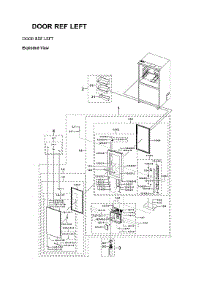 Left Refrigerator Door Parts parts for Samsung Bottom-Mount Refrigerator RF29BB8900AW/AA-00 from AppliancePartsPros.com