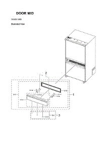 Mid Door Parts parts for Samsung Bottom-Mount Refrigerator RF29BB8900AW/AA-00 from AppliancePartsPros.com