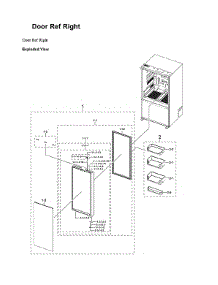 Right Refrigerator Door Parts parts for Samsung Bottom-Mount Refrigerator RF30BB620012/AA-00 from AppliancePartsPros.com