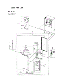 Left Refrigerator Door Parts parts for Samsung Bottom-Mount Refrigerator RF30BB6200AP/AA-00 from AppliancePartsPros.com