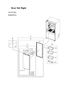 Right Refrigerator Door Parts parts for Samsung Bottom-Mount Refrigerator RF30BB6200AP/AA-00 from AppliancePartsPros.com